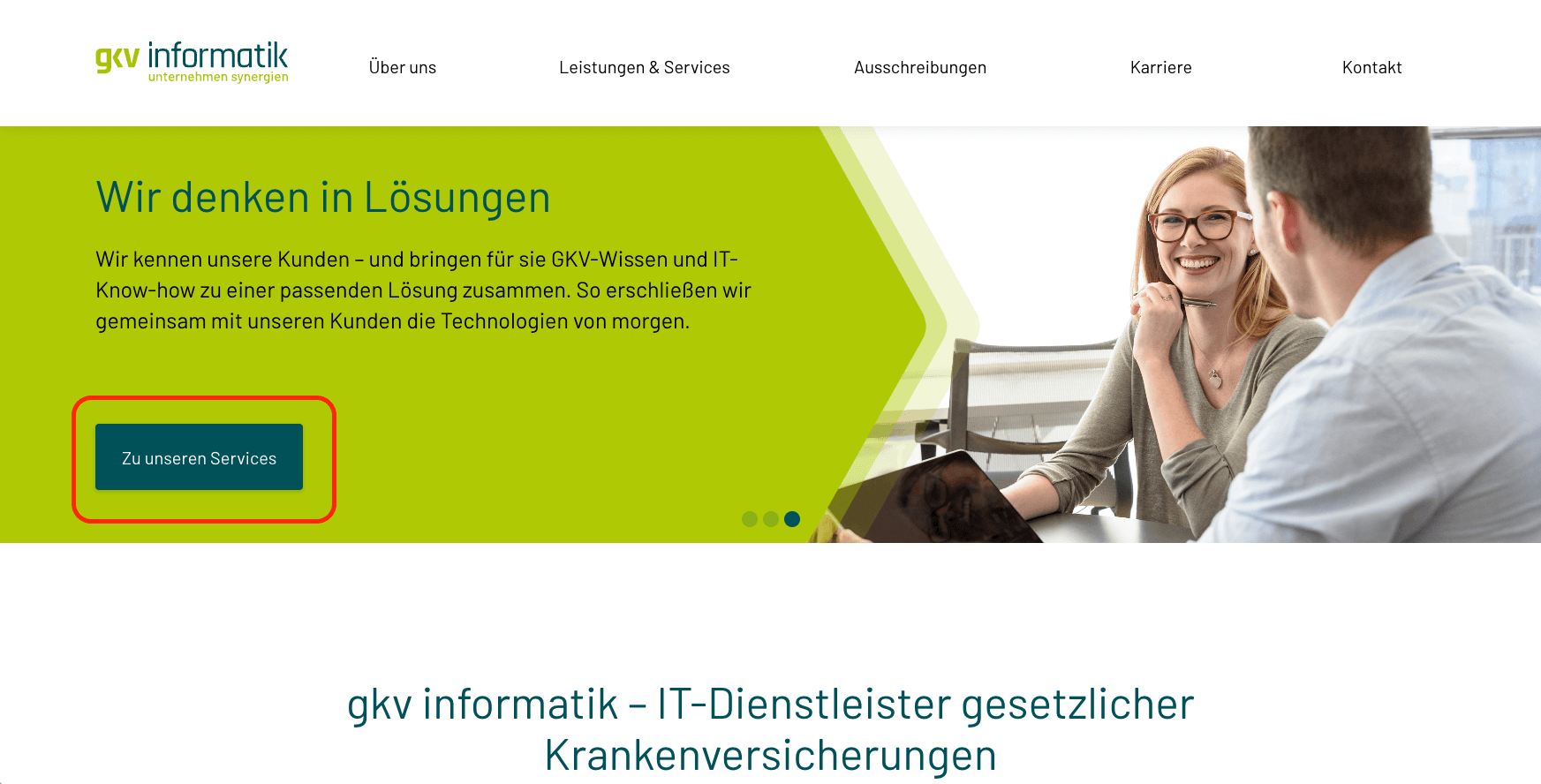  Dunkelgrüner Button auf der Startseite