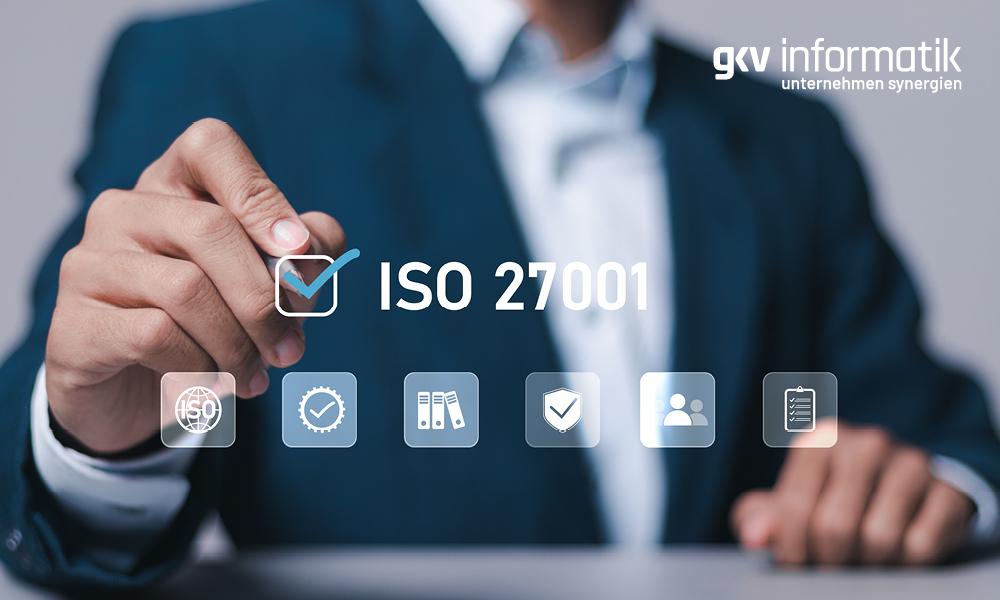 Bild mit abgehaktem Schriftzug ISO 27001 